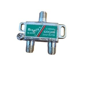 Regal 2-Way Coax Cable TV Splitter 5-1000MHz F-Type For Cable/Antenna TV